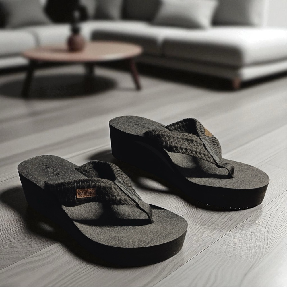 Malida Wedge Arch Support Platform Thong Sandal Flip Flops - Size 11